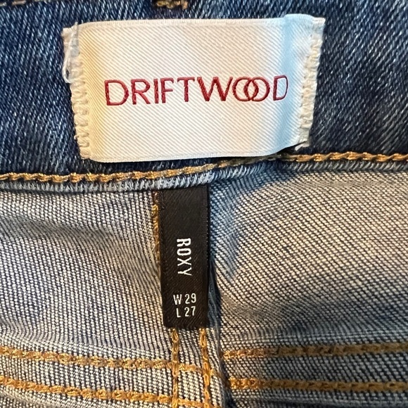 Driftwood Jeans Roxy Denim Cropped Raw Hem High Rise - Picture 4 of 5